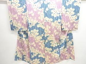 アンティーク　紋縮緬 花模様長襦袢